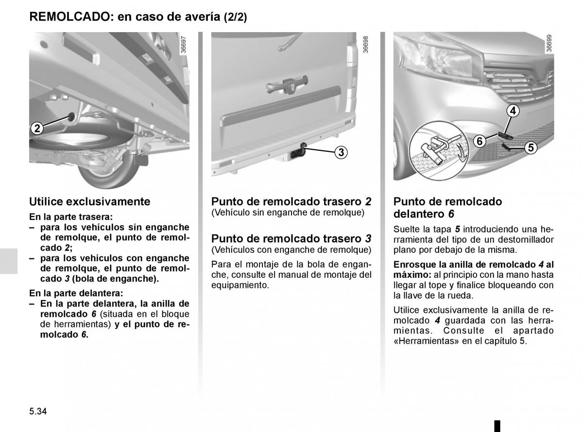 Renault Trafic III 3 manual del propietario / page 254