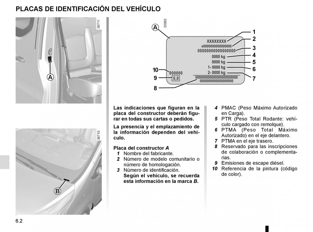 Renault Trafic III 3 manual del propietario / page 264