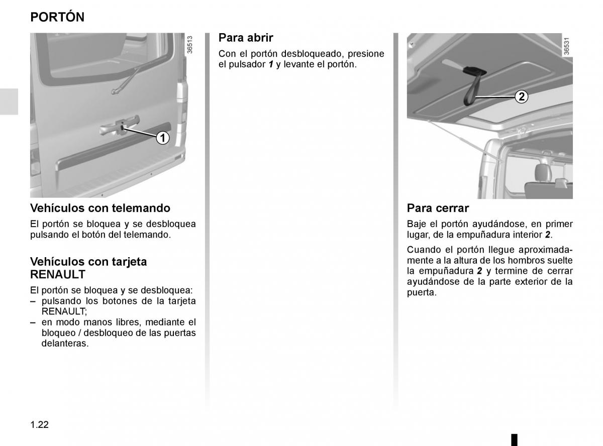 Renault Trafic III 3 manual del propietario / page 28