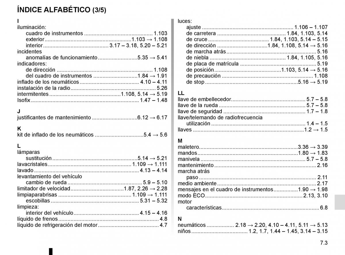 Renault Trafic III 3 manual del propietario / page 287