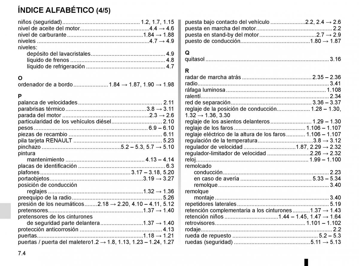 Renault Trafic III 3 manual del propietario / page 288