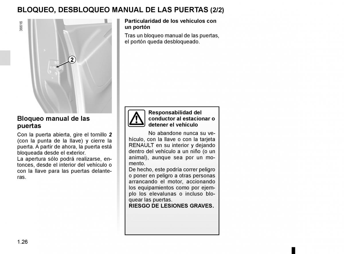Renault Trafic III 3 manual del propietario / page 32