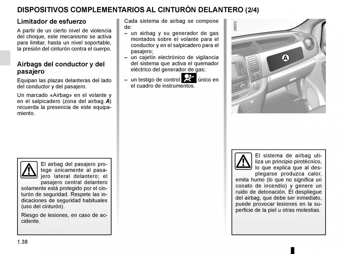 Renault Trafic III 3 manual del propietario / page 44