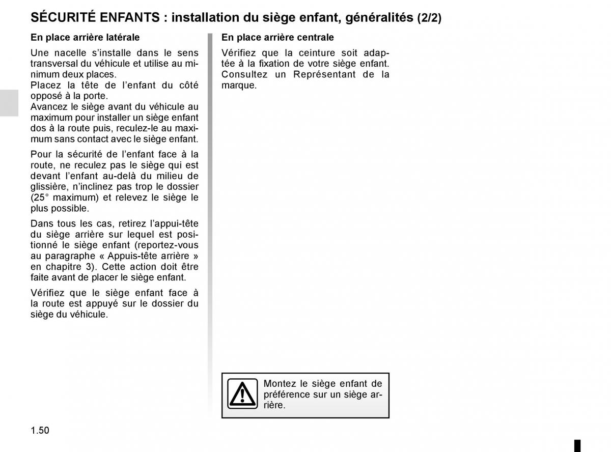 Renault Trafic III 3 manuel du proprietaire / page 56