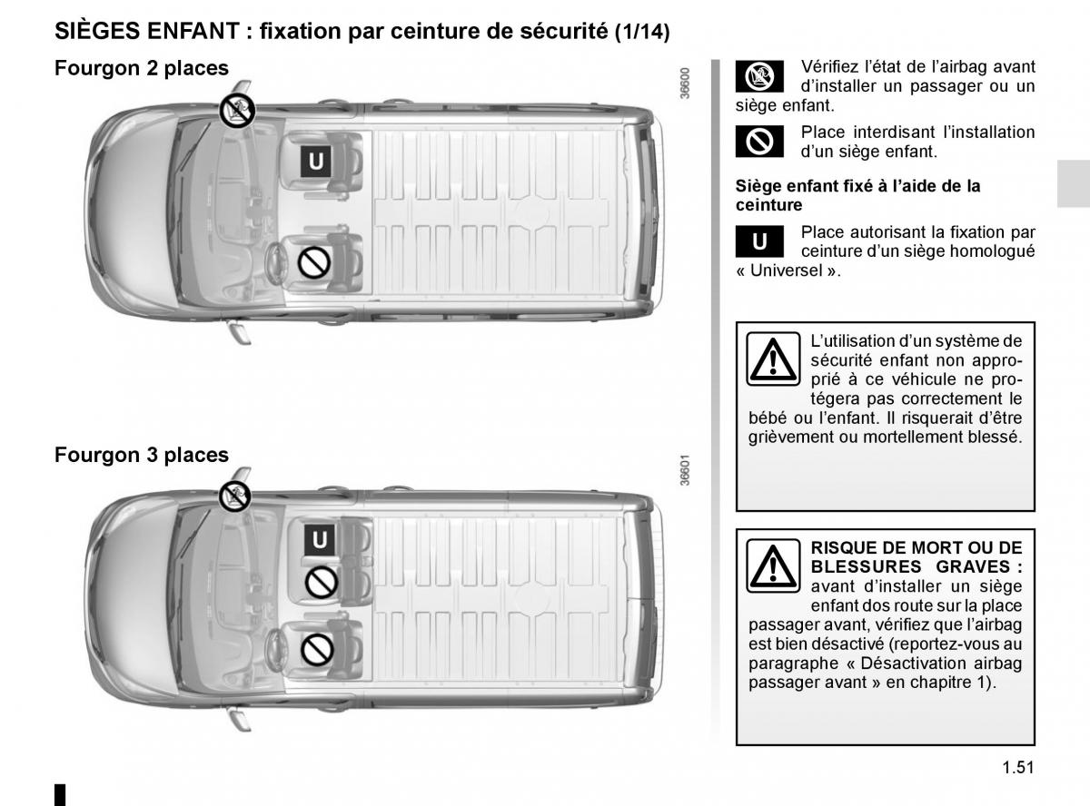 Renault Trafic III 3 manuel du proprietaire / page 57