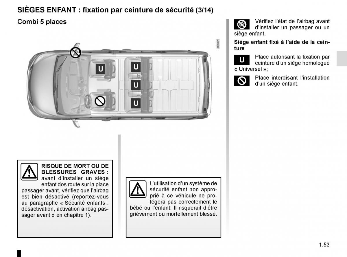 Renault Trafic III 3 manuel du proprietaire / page 59