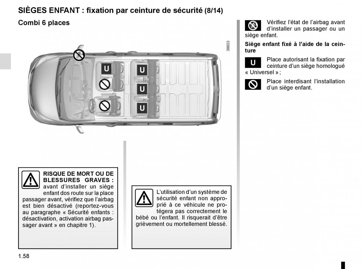 Renault Trafic III 3 manuel du proprietaire / page 64