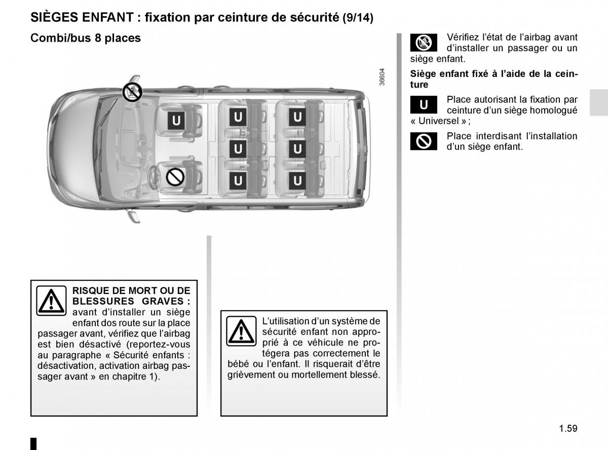 Renault Trafic III 3 manuel du proprietaire / page 65