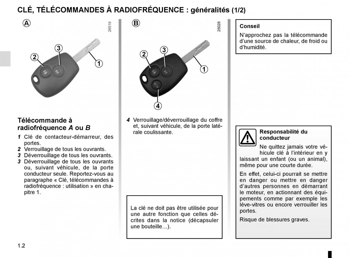 Renault Trafic III 3 manuel du proprietaire / page 8