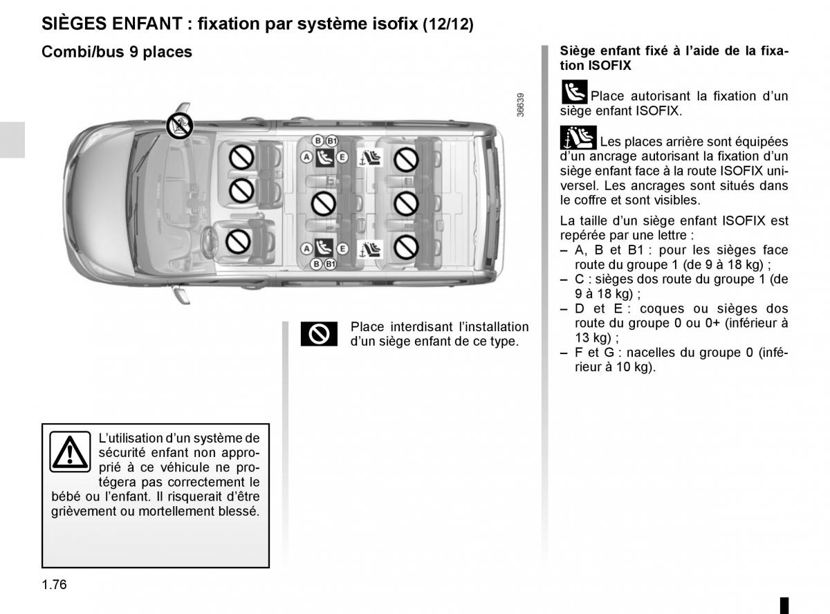 Renault Trafic III 3 manuel du proprietaire / page 82