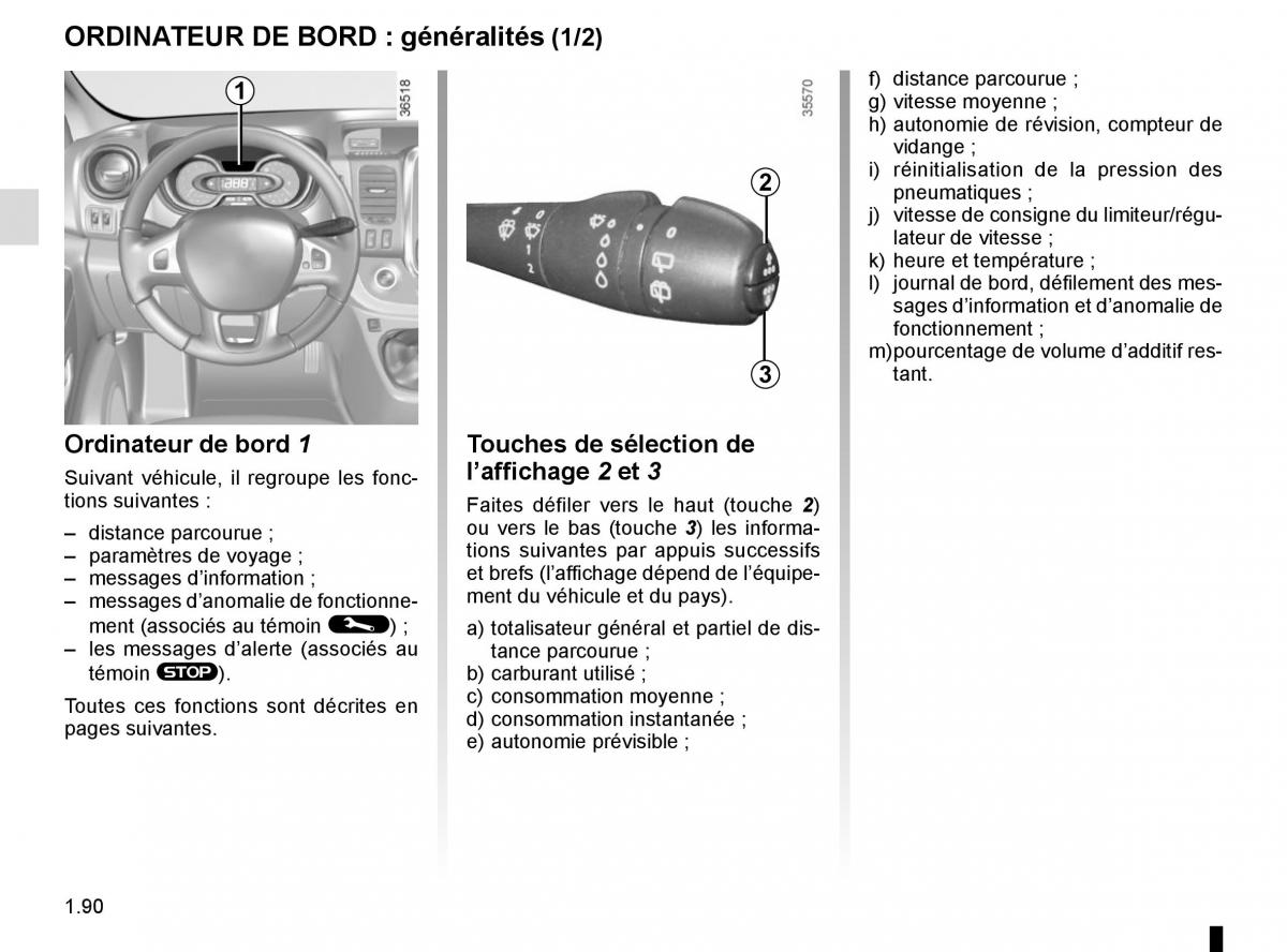 Renault Trafic III 3 manuel du proprietaire / page 96