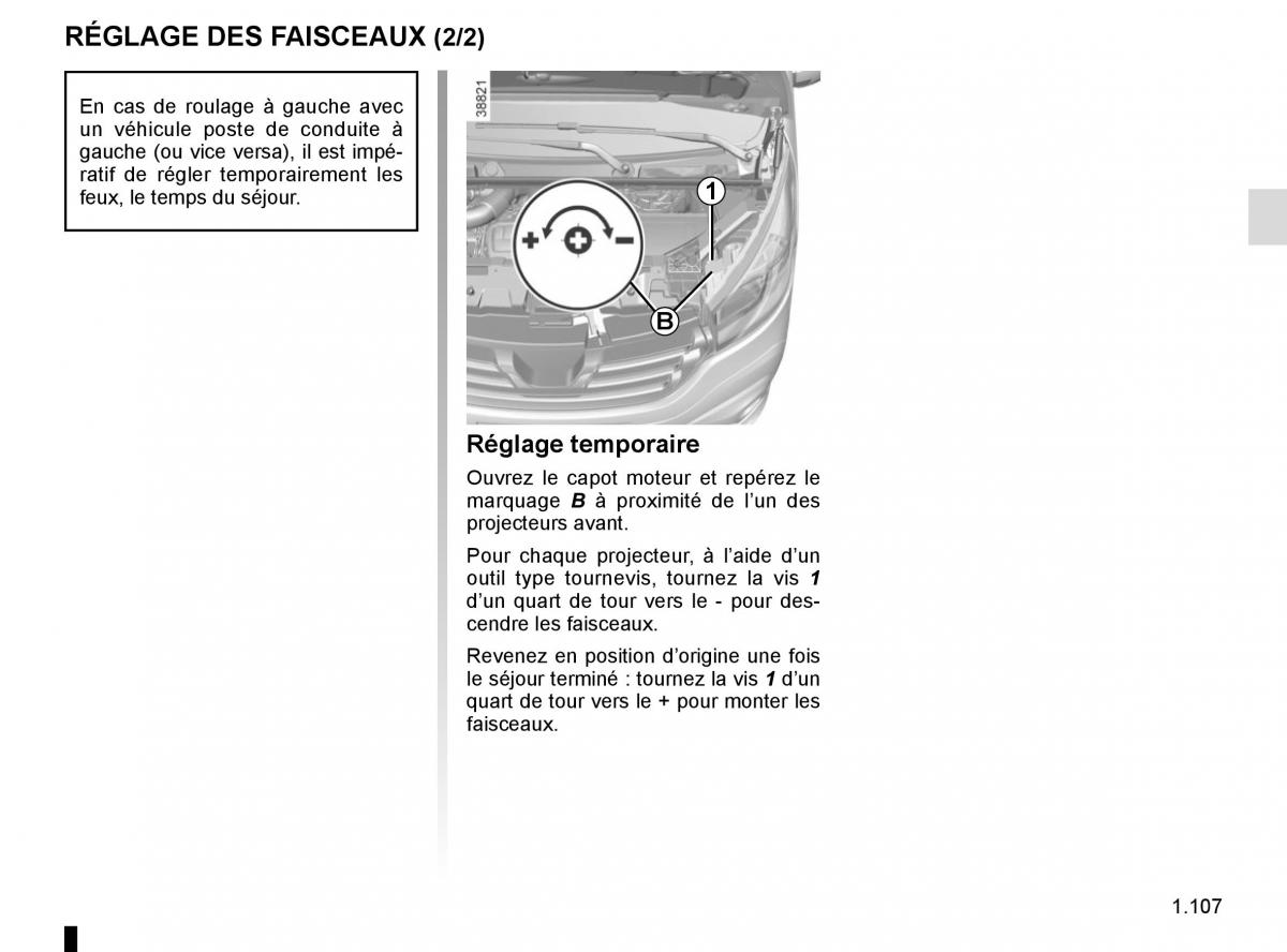 Renault Trafic III 3 manuel du proprietaire / page 113