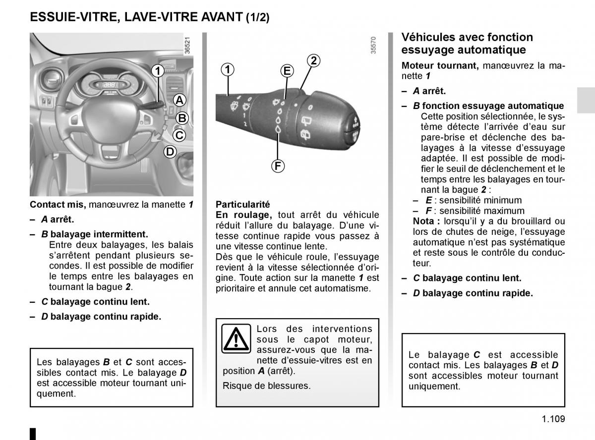 Renault Trafic III 3 manuel du proprietaire / page 115