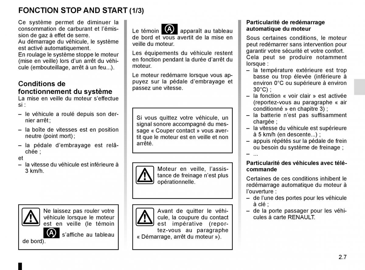 Renault Trafic III 3 manuel du proprietaire / page 131