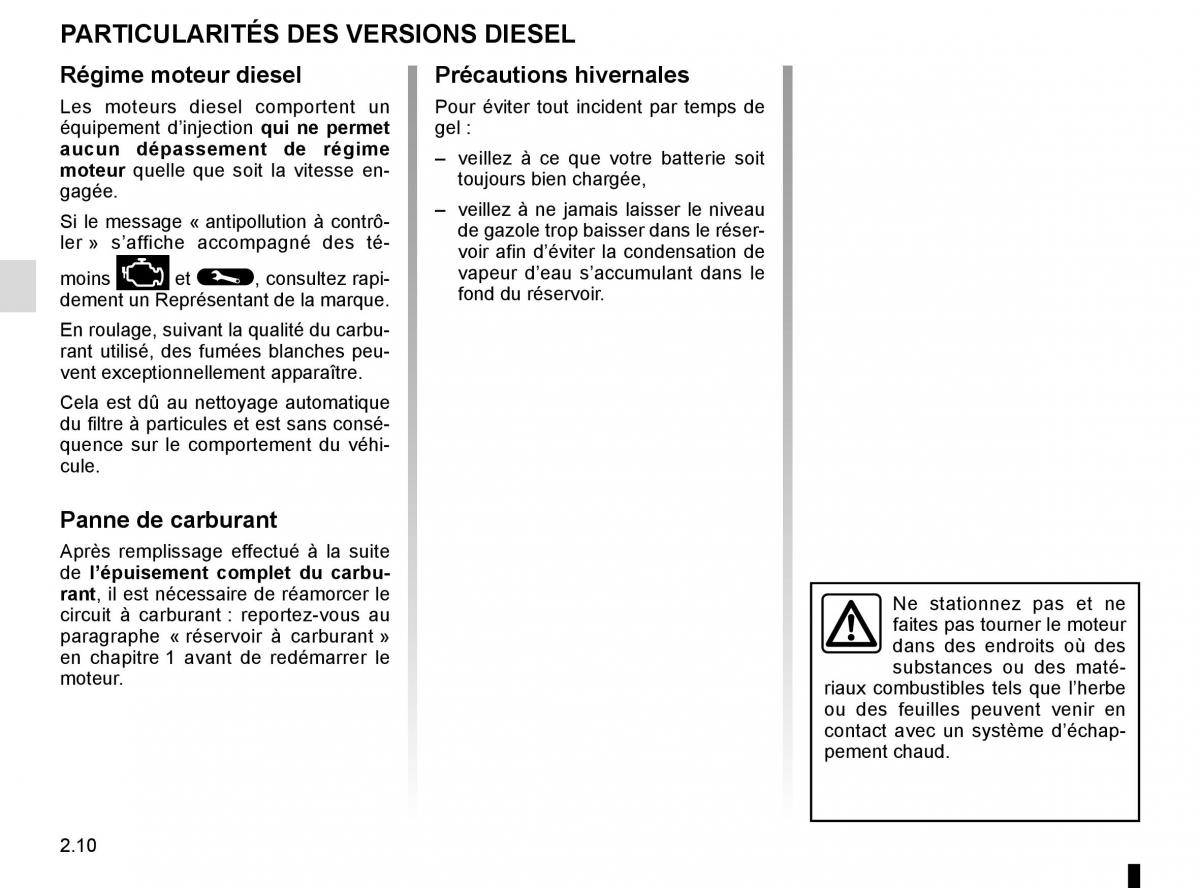 Renault Trafic III 3 manuel du proprietaire / page 134