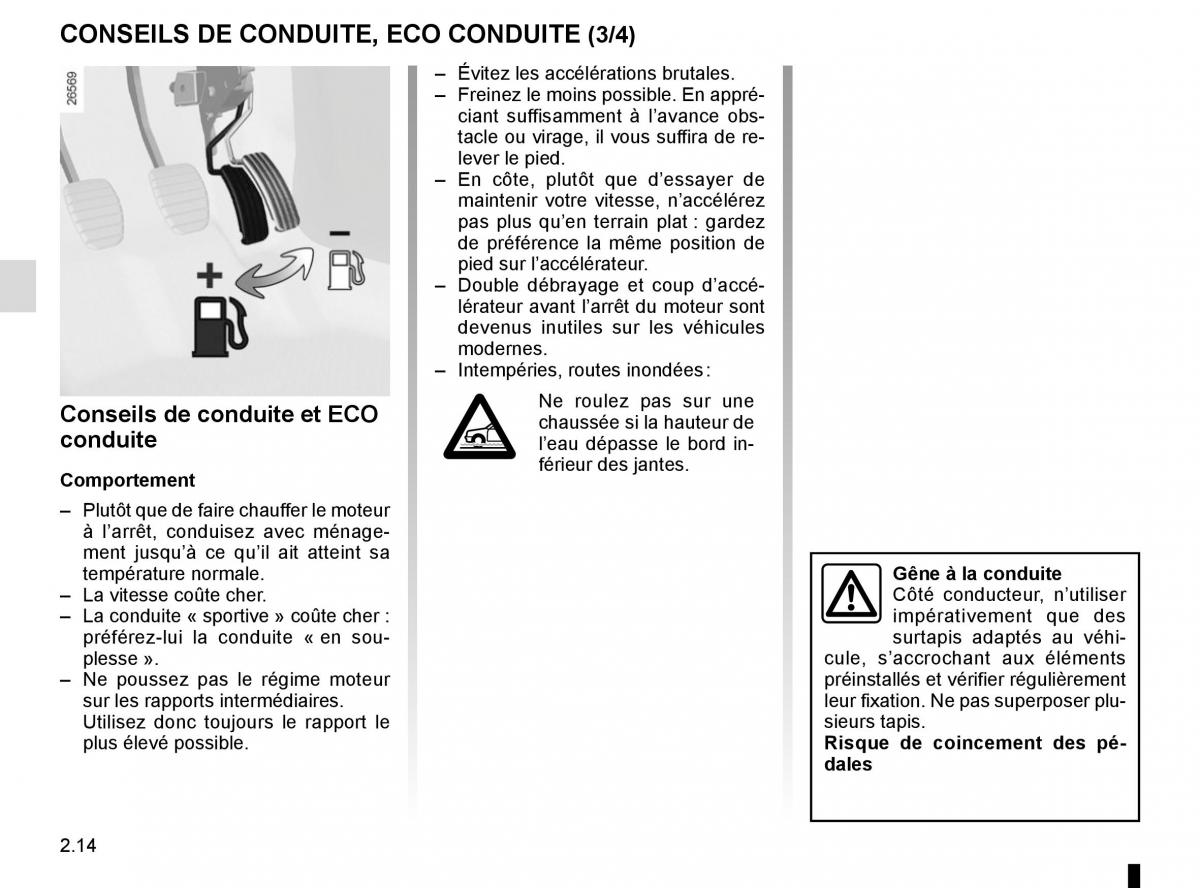 Renault Trafic III 3 manuel du proprietaire / page 138