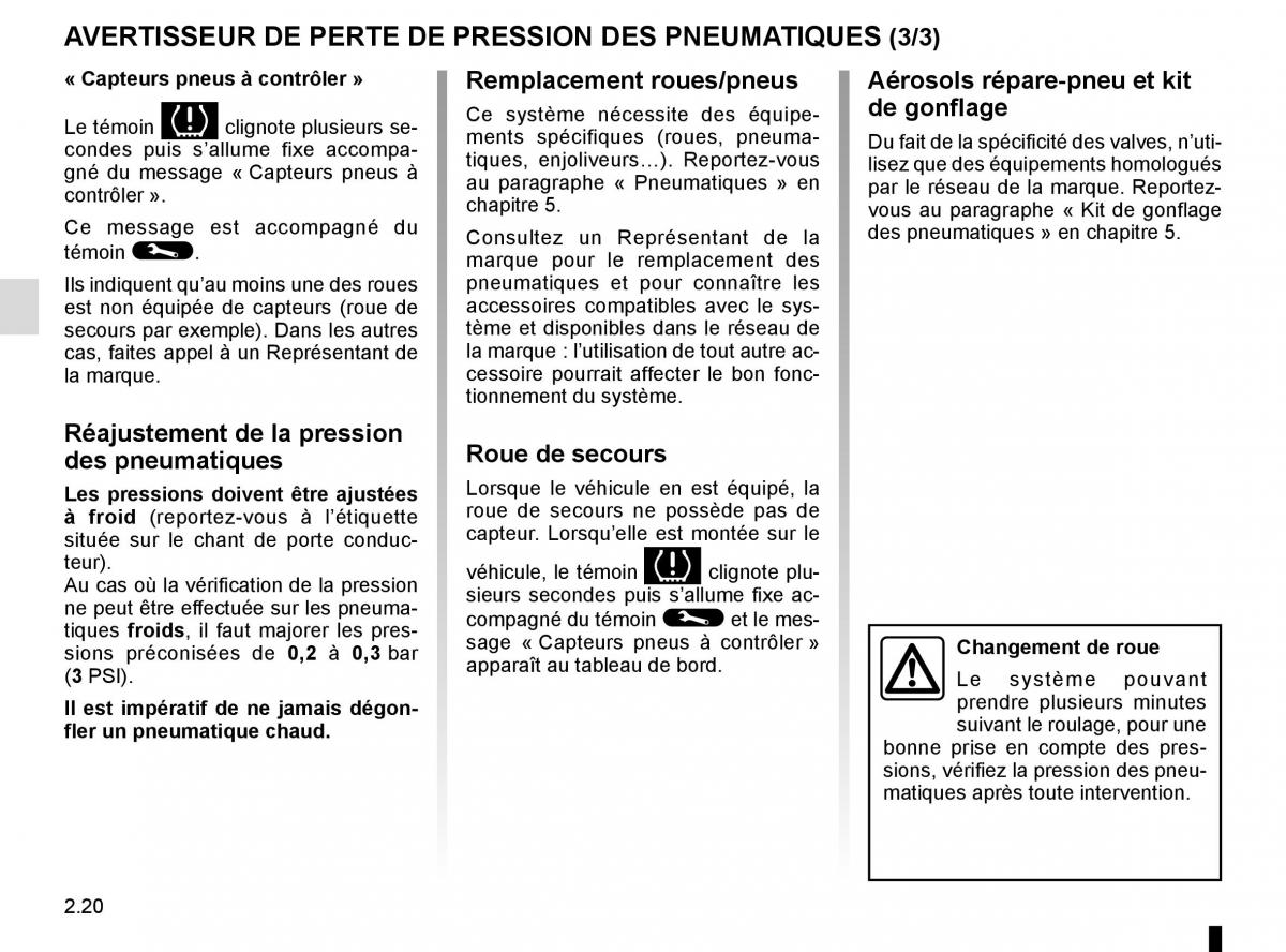 Renault Trafic III 3 manuel du proprietaire / page 144