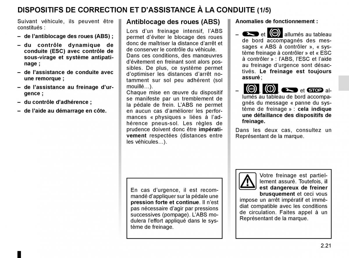 Renault Trafic III 3 manuel du proprietaire / page 145