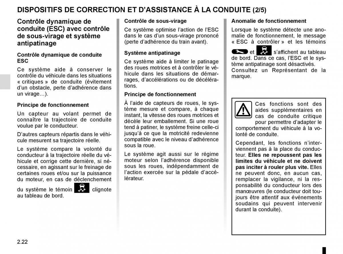 Renault Trafic III 3 manuel du proprietaire / page 146