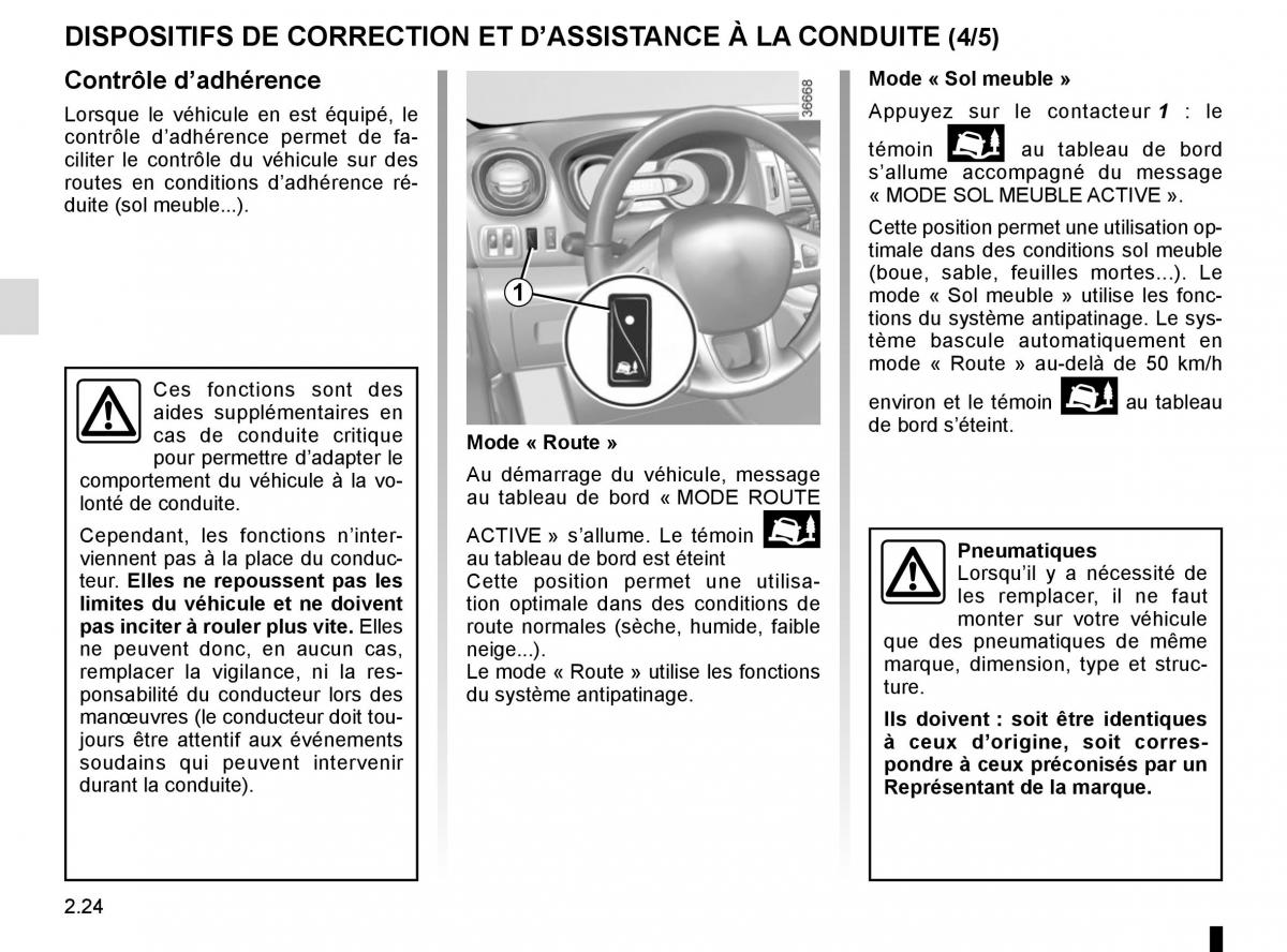 Renault Trafic III 3 manuel du proprietaire / page 148