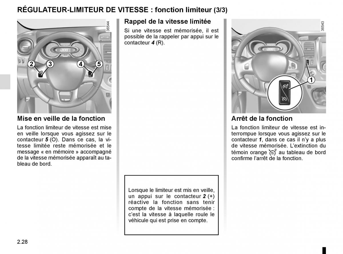 Renault Trafic III 3 manuel du proprietaire / page 152