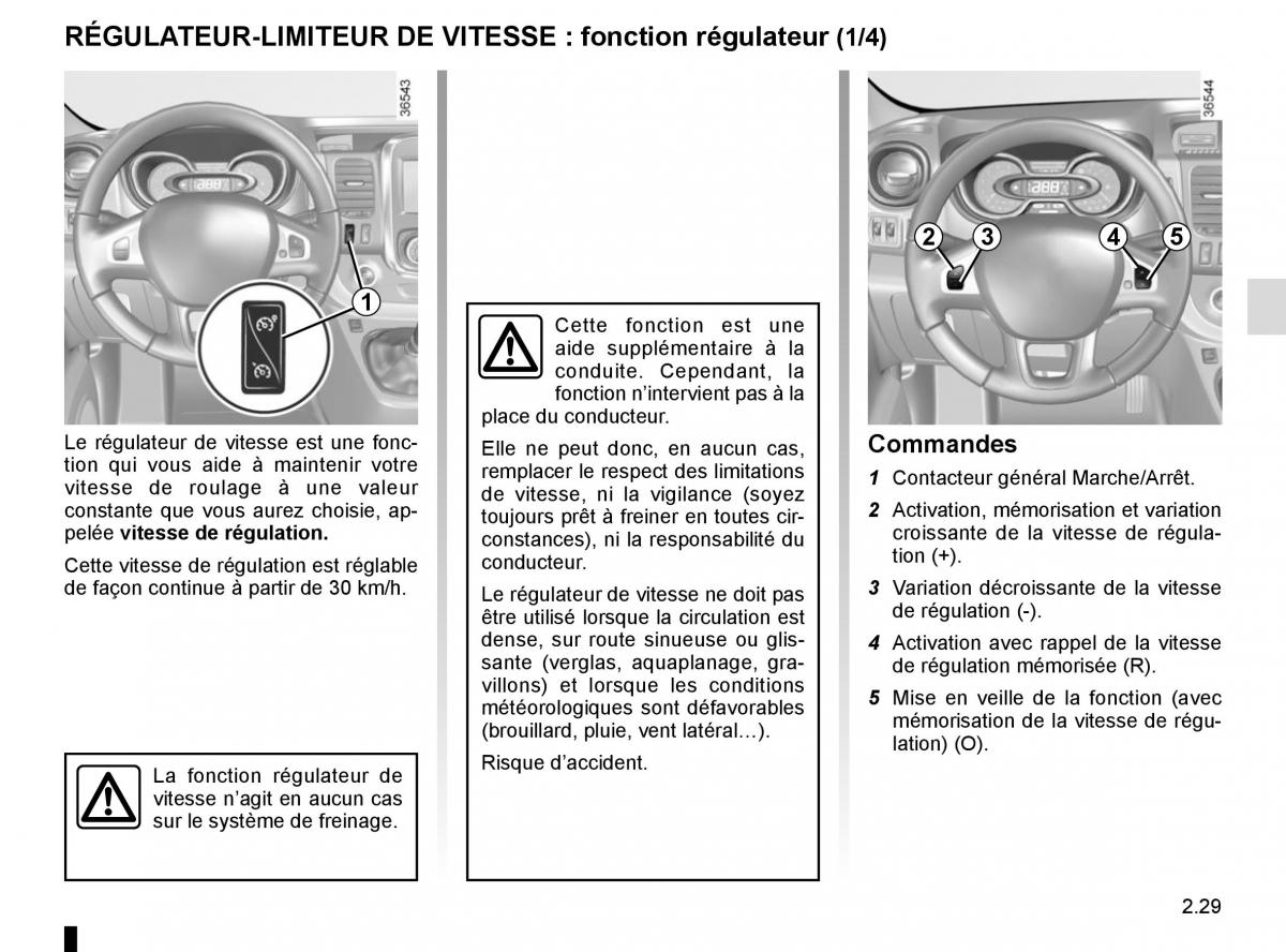 Renault Trafic III 3 manuel du proprietaire / page 153