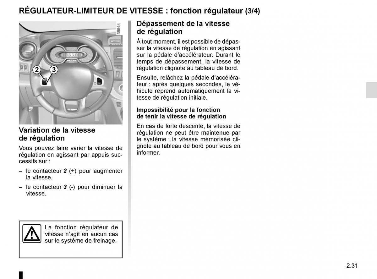 Renault Trafic III 3 manuel du proprietaire / page 155