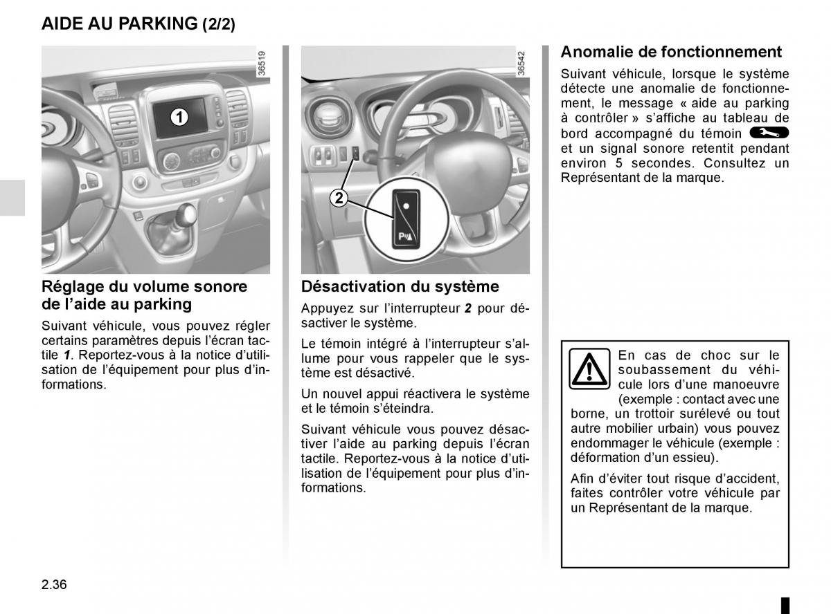 Renault Trafic III 3 manuel du proprietaire / page 160