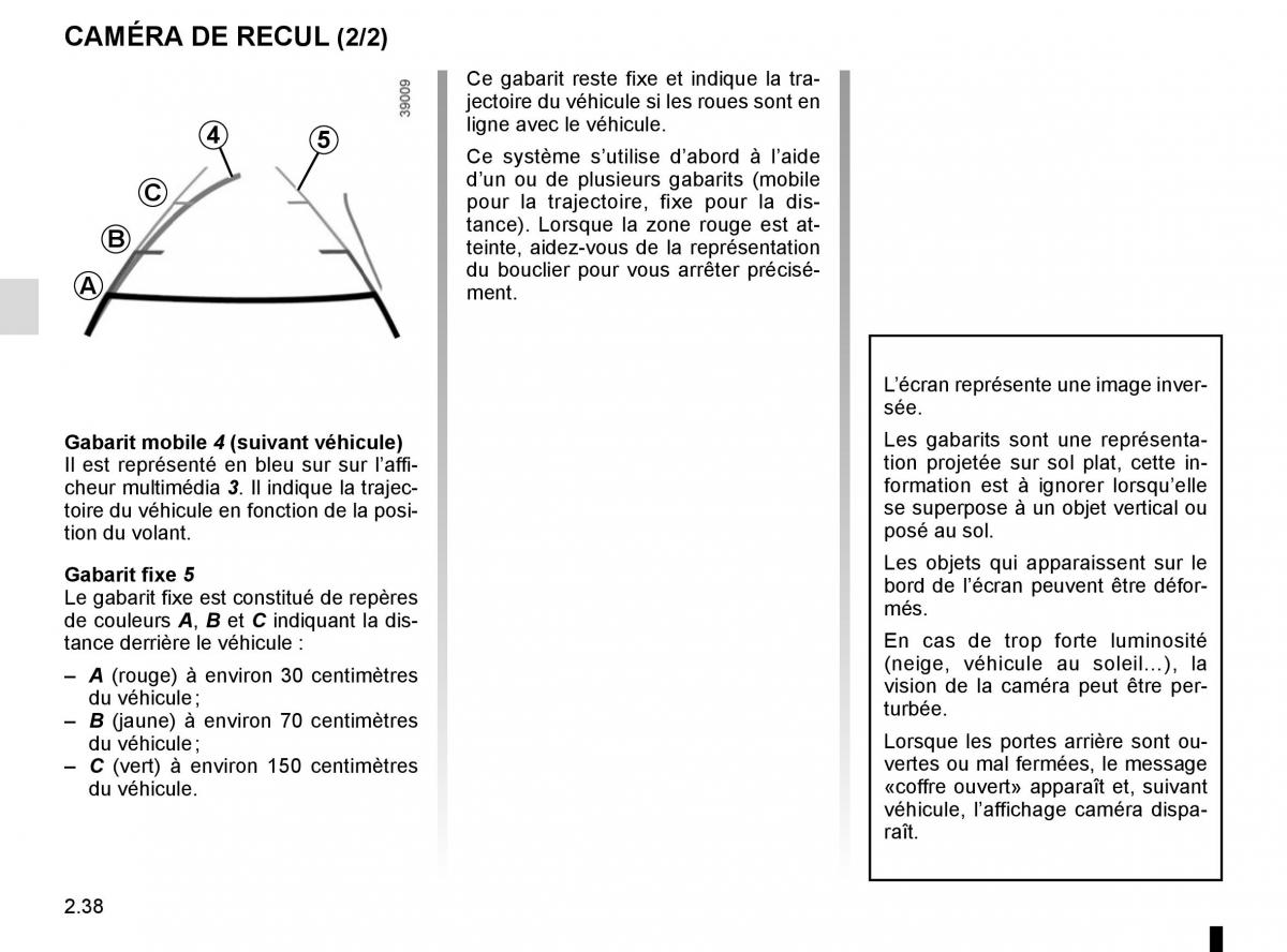 Renault Trafic III 3 manuel du proprietaire / page 162