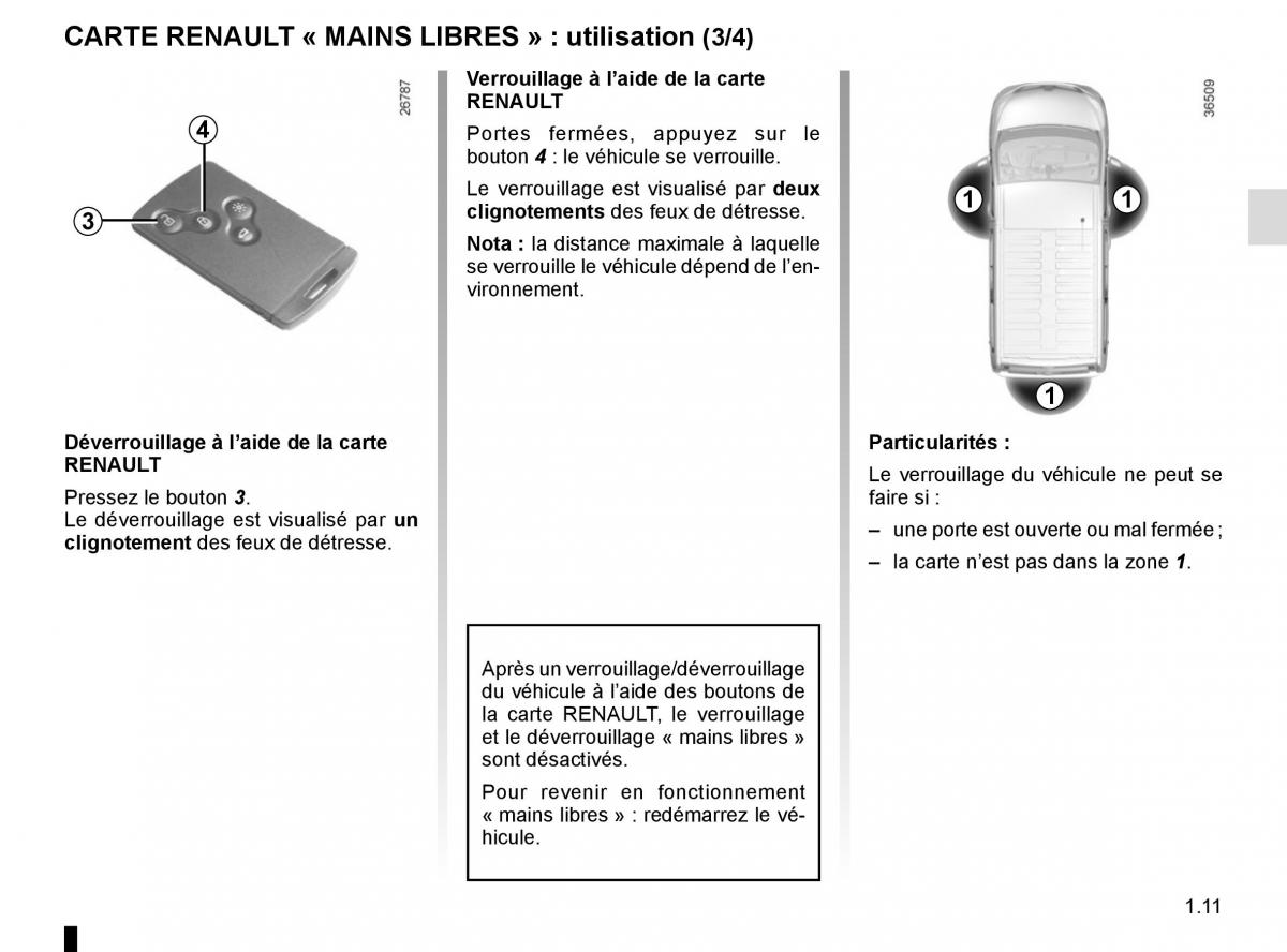 Renault Trafic III 3 manuel du proprietaire / page 17