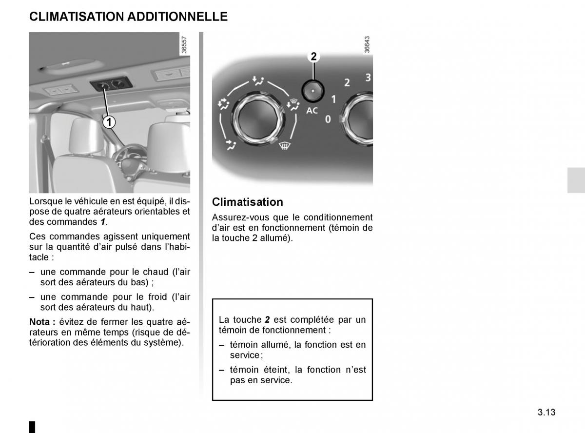 Renault Trafic III 3 manuel du proprietaire / page 175