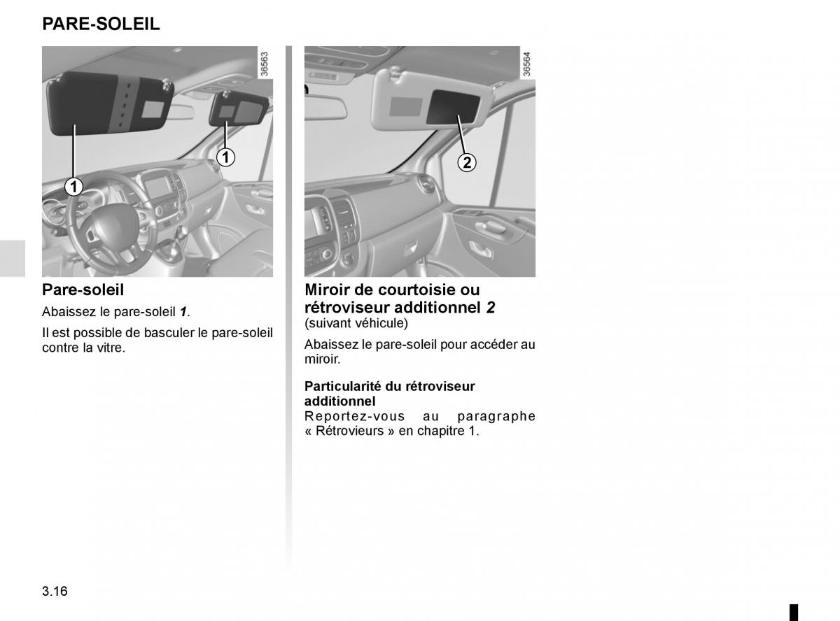 Renault Trafic III 3 manuel du proprietaire / page 178