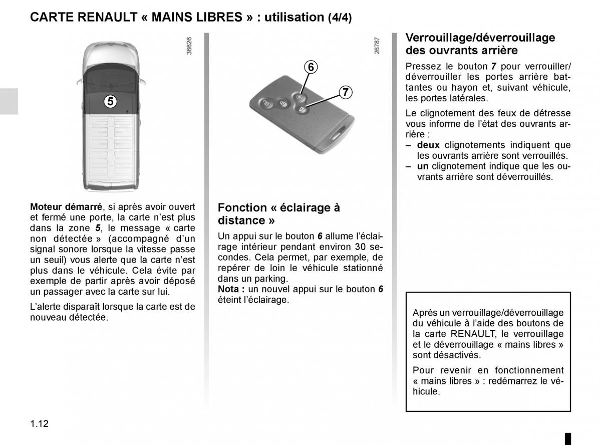 Renault Trafic III 3 manuel du proprietaire / page 18