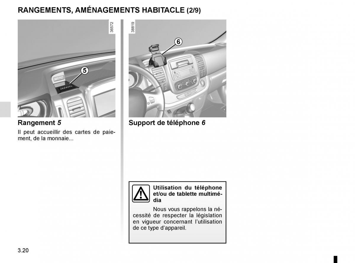 Renault Trafic III 3 manuel du proprietaire / page 182