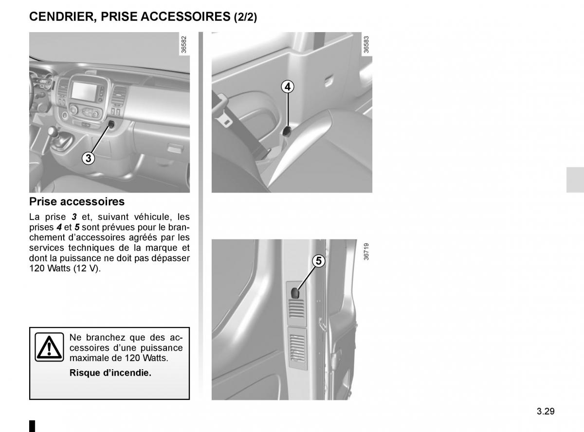 Renault Trafic III 3 manuel du proprietaire / page 191