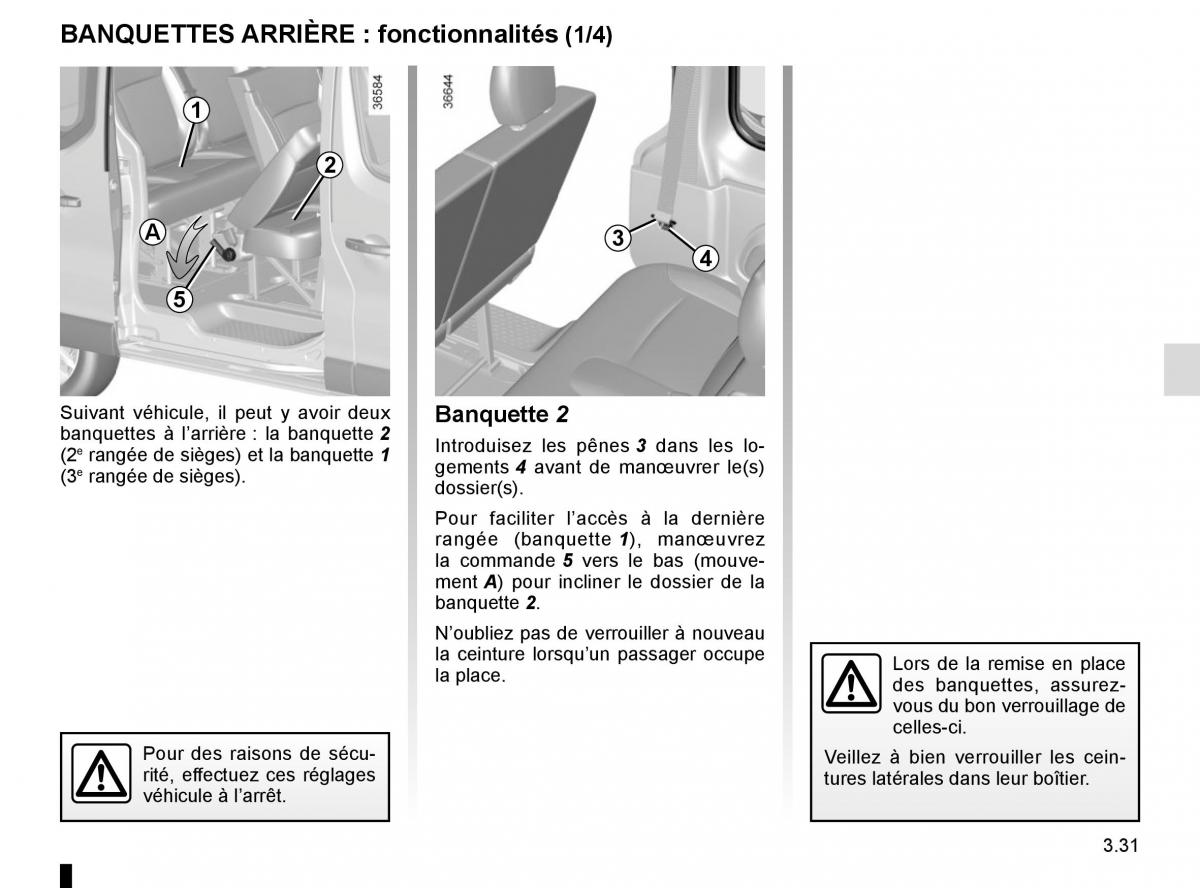 Renault Trafic III 3 manuel du proprietaire / page 193