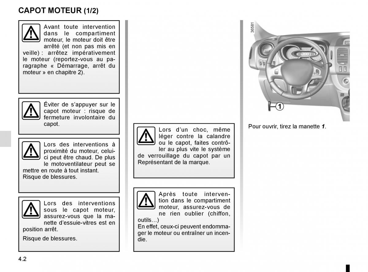 Renault Trafic III 3 manuel du proprietaire / page 206