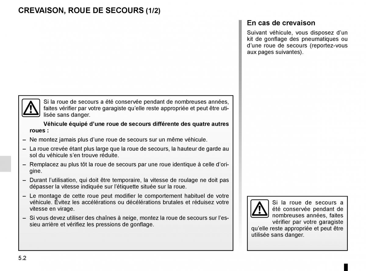 Renault Trafic III 3 manuel du proprietaire / page 222