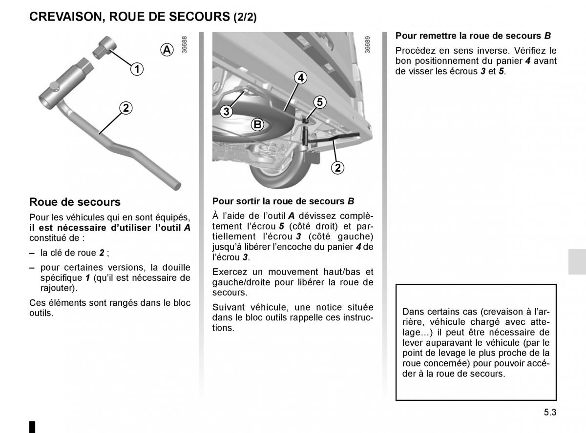 Renault Trafic III 3 manuel du proprietaire / page 223