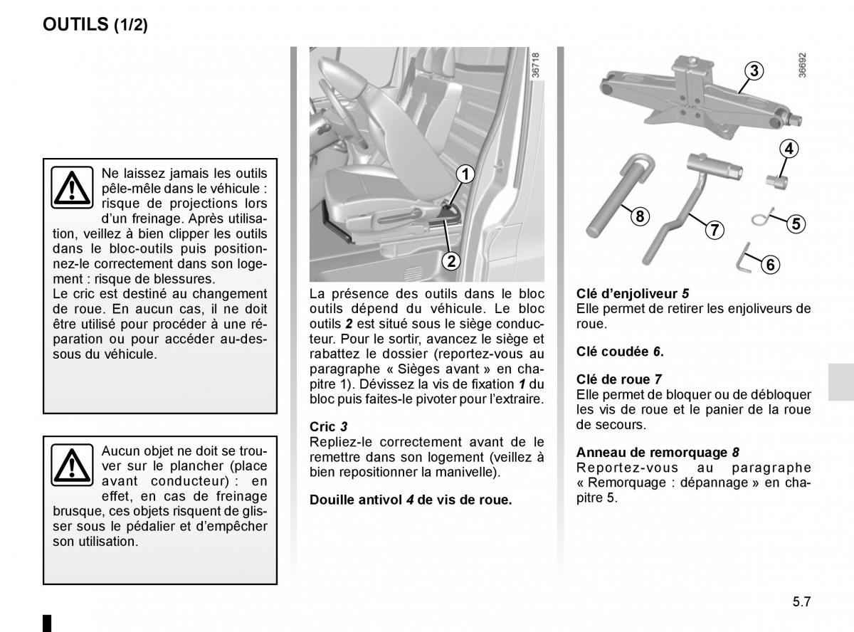 Renault Trafic III 3 manuel du proprietaire / page 227