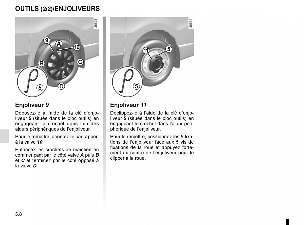 Renault Trafic III 3 manuel du proprietaire / page 228