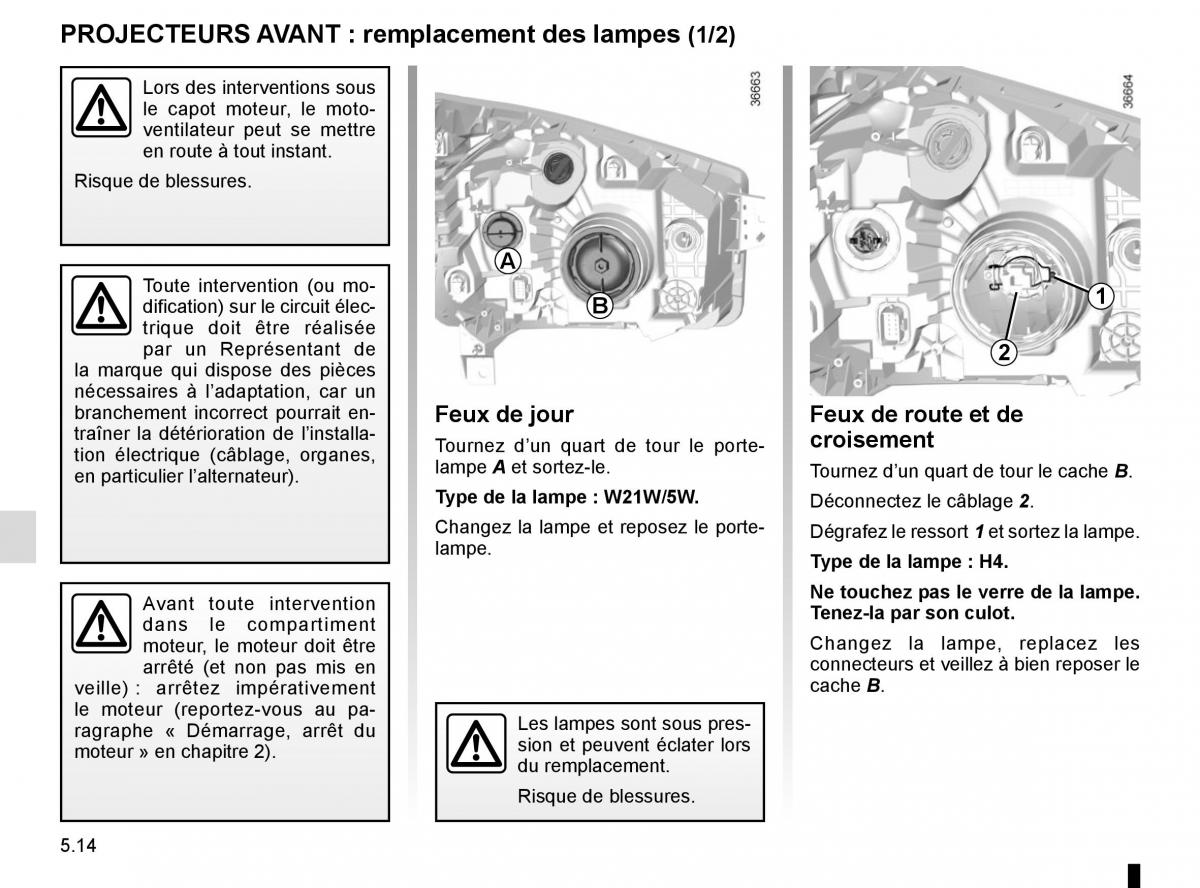 Renault Trafic III 3 manuel du proprietaire / page 234