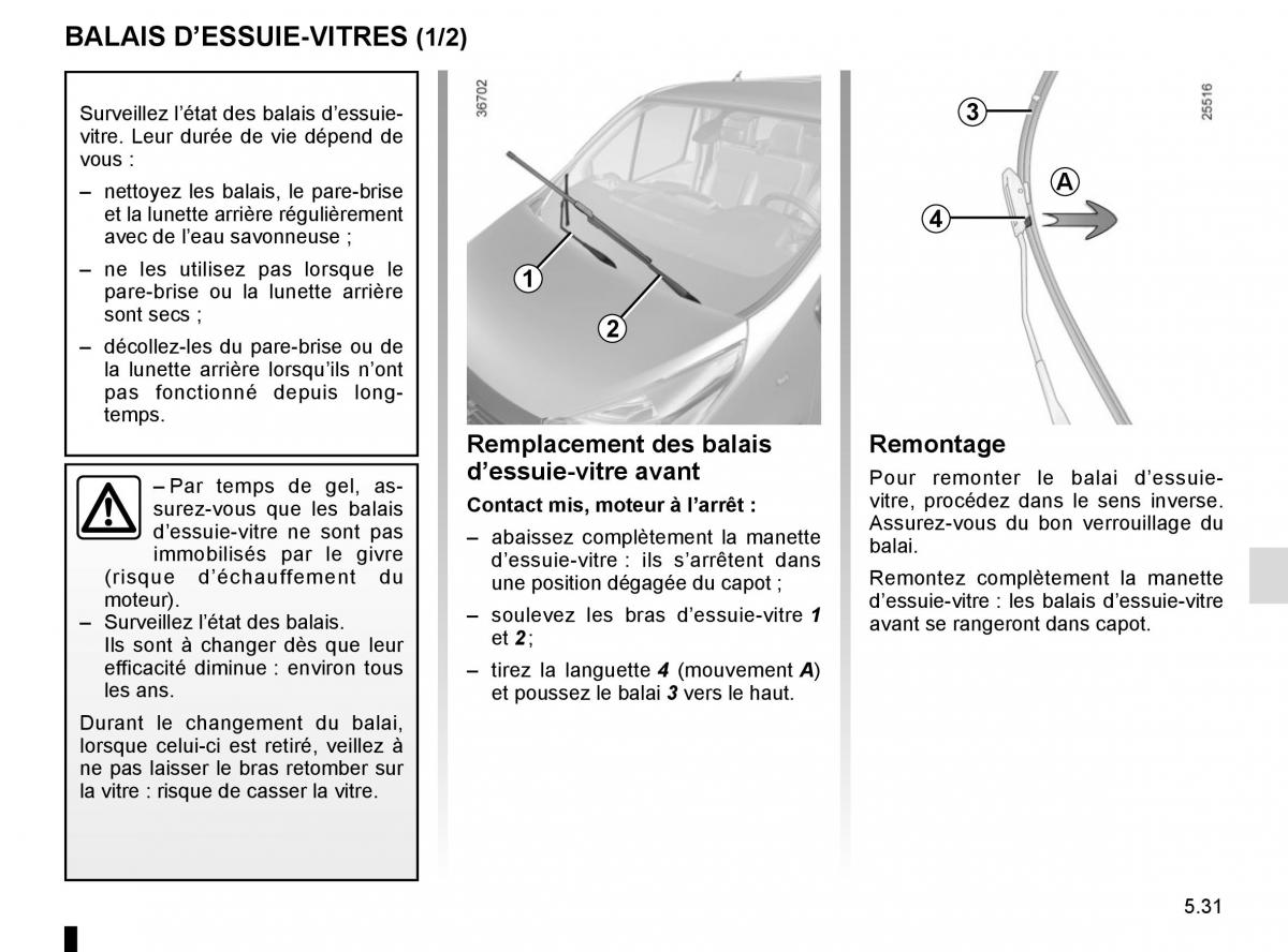 Renault Trafic III 3 manuel du proprietaire / page 251