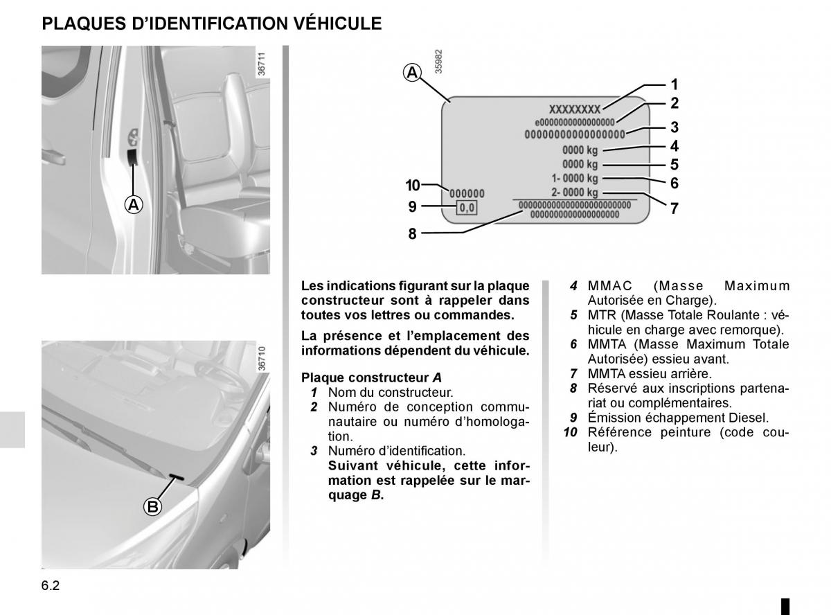 Renault Trafic III 3 manuel du proprietaire / page 264