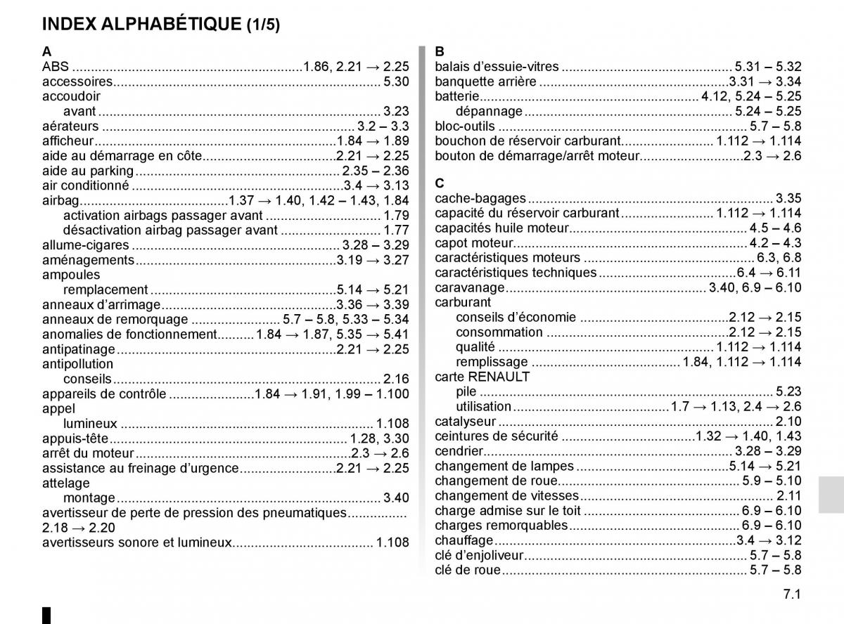 Renault Trafic III 3 manuel du proprietaire / page 285