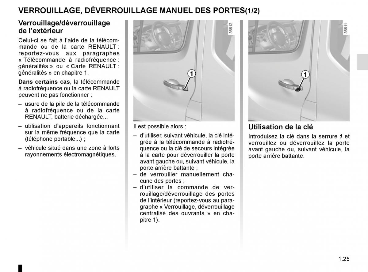 Renault Trafic III 3 manuel du proprietaire / page 31