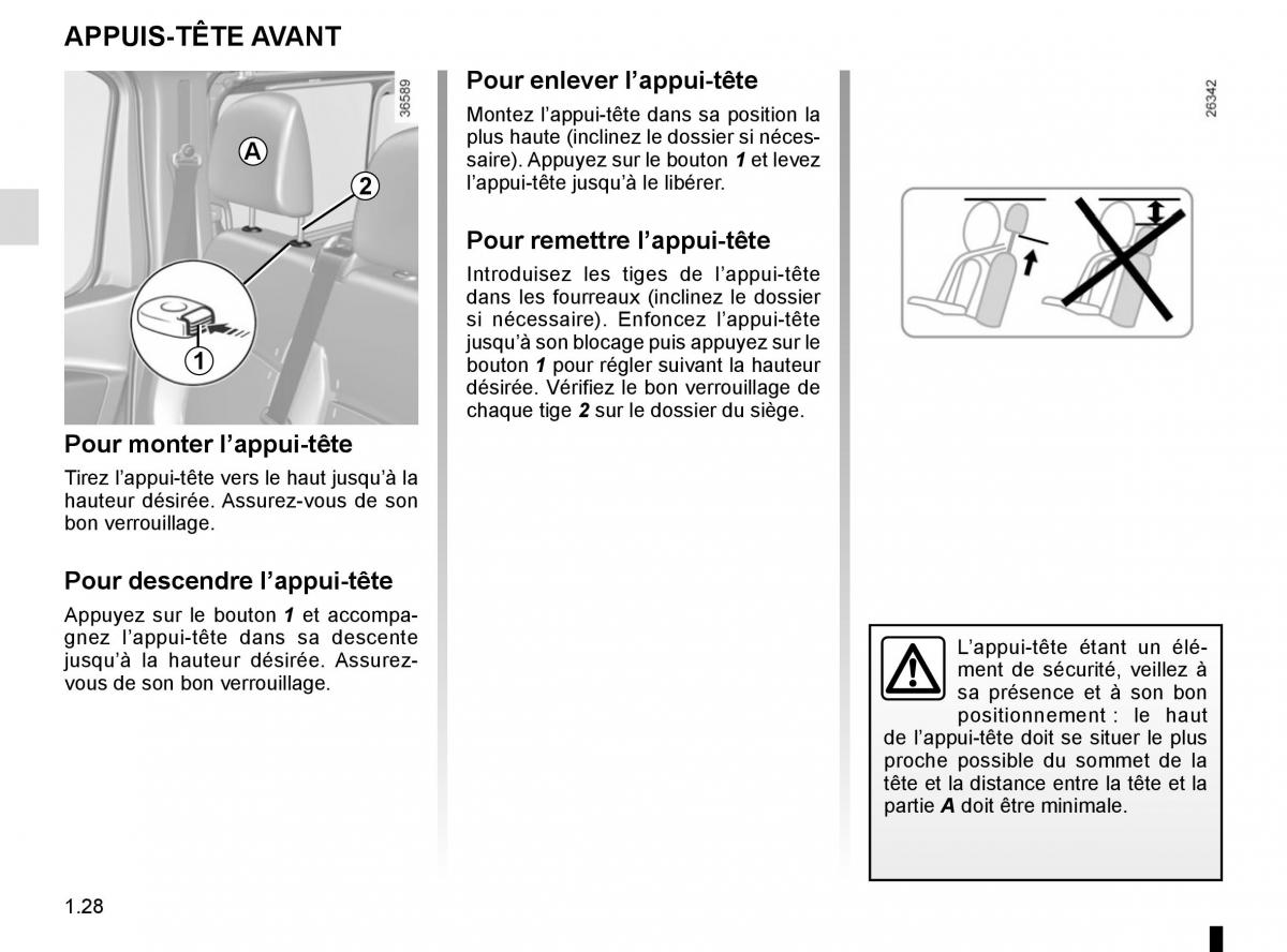 Renault Trafic III 3 manuel du proprietaire / page 34