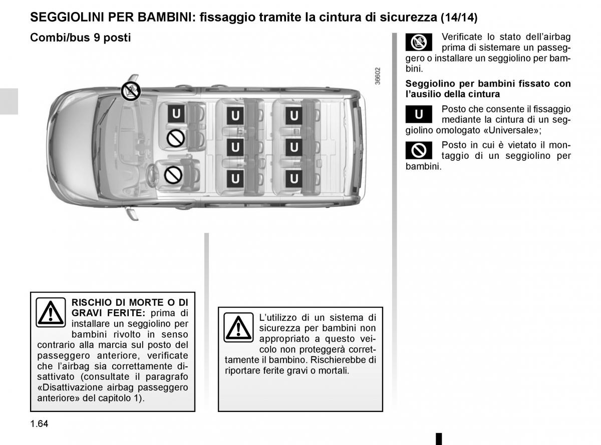 Renault Trafic III 3 manuale del proprietario / page 70