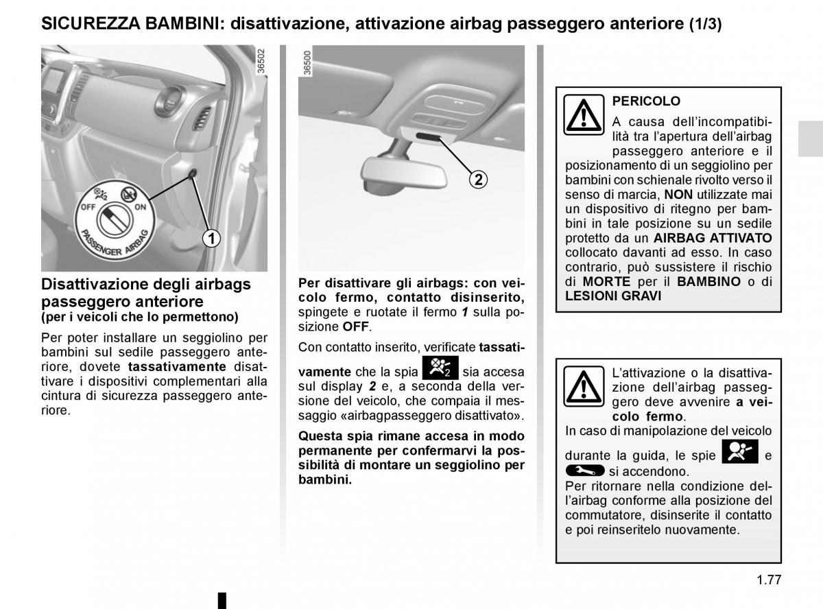 Renault Trafic III 3 manuale del proprietario / page 83