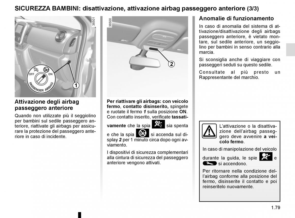 Renault Trafic III 3 manuale del proprietario / page 85